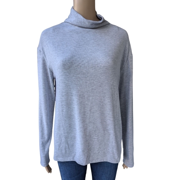Aritzia Wilfred Free Lounge Mockneck Pullover - Lightweight Soft Minimalist - S - Picture 2 of 7